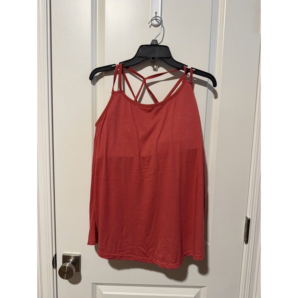 Torrid TRU Strappy Active Tank Built In Bra Holly Berry Size 0 L 12 NWT